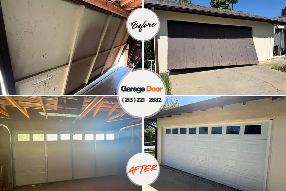 Before and after: garage door spring repair Park Rapids, MN